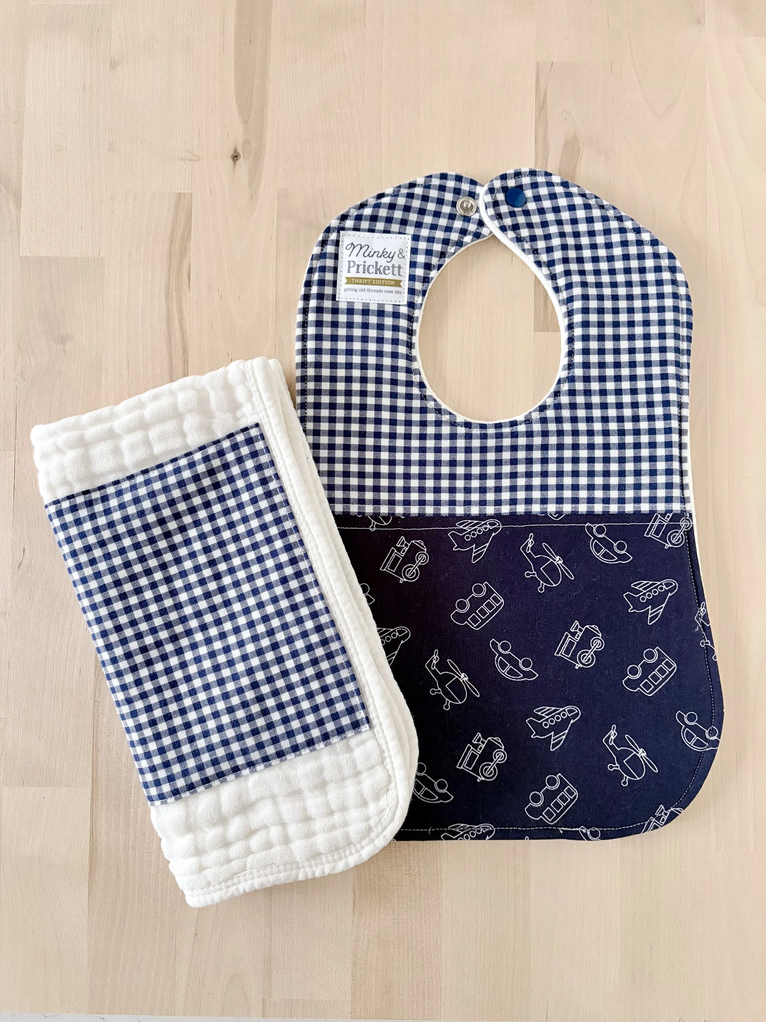 Thrift Edition: Things that Go Bib & Burp Set