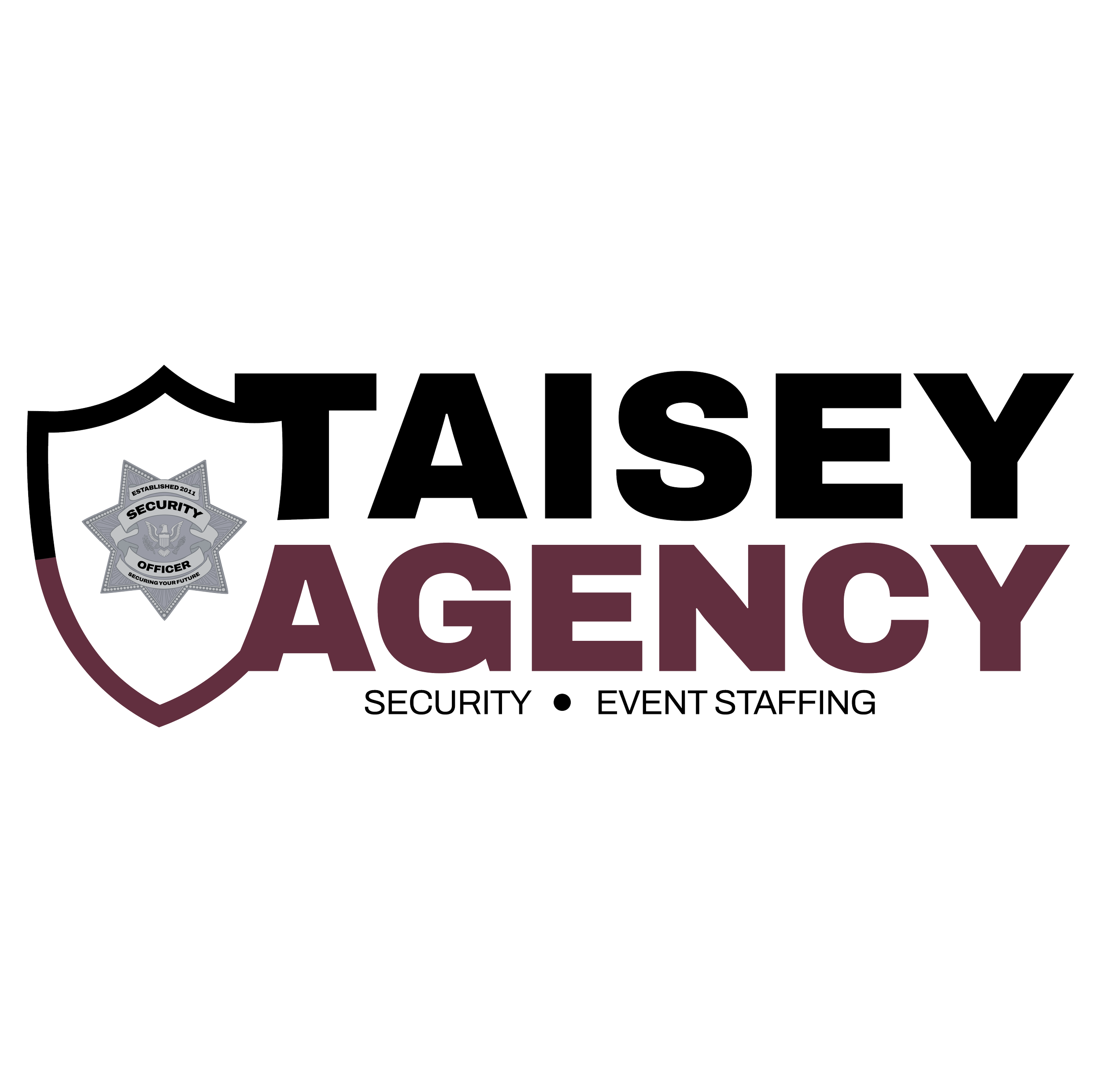 A shield with a security badge inside of it representing the Taisey Agency.