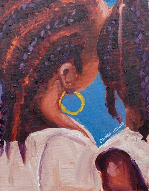 Like Mother Like Daughter -
Oil on Canvas - 
7x9in
