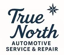 Logo for True North Automotive Service & Repair with stylized text and a compass star design