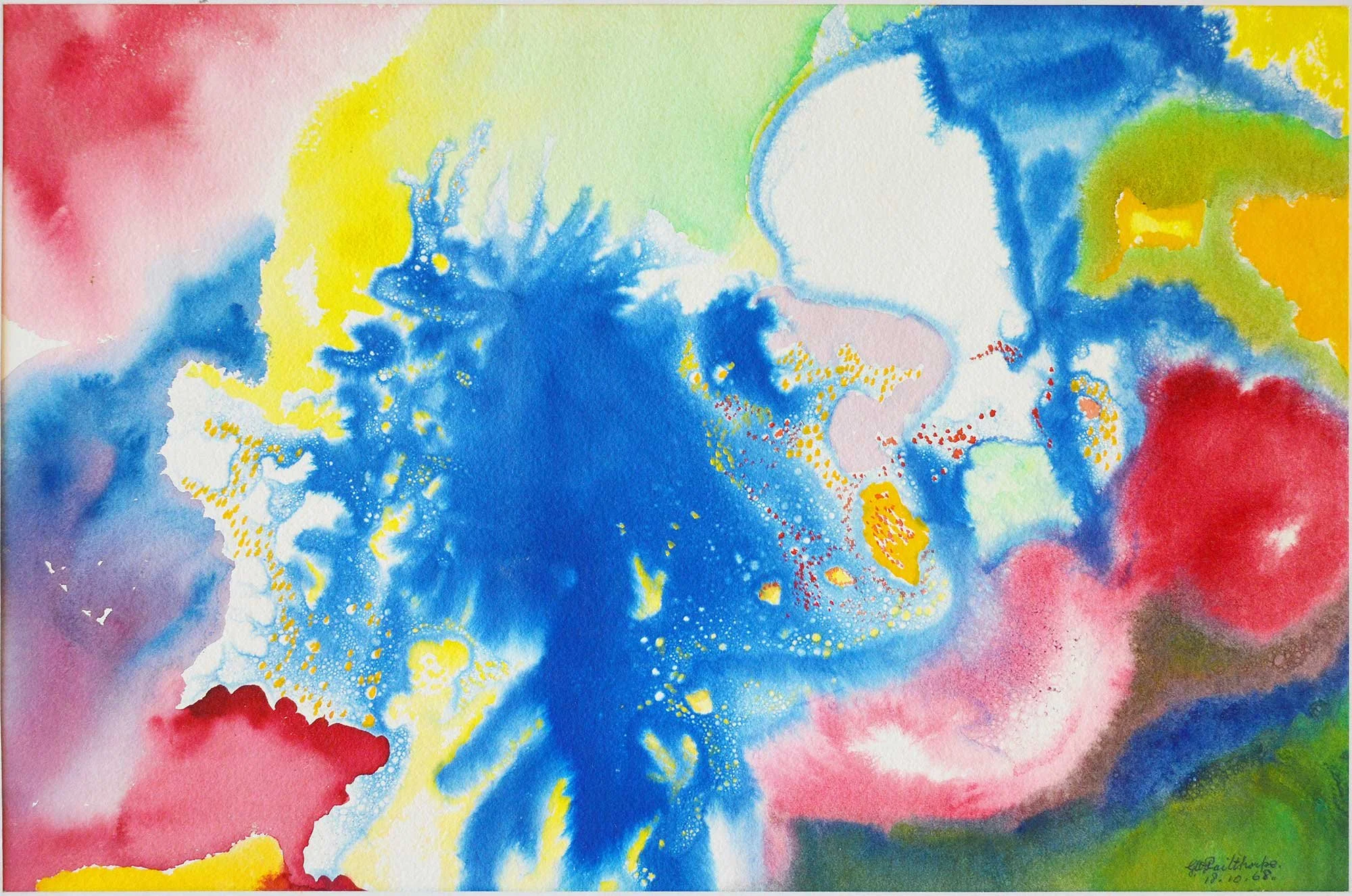 18.10.1968cm, 57x38cm, Untitled, Watercolour, GW Pailthorpe