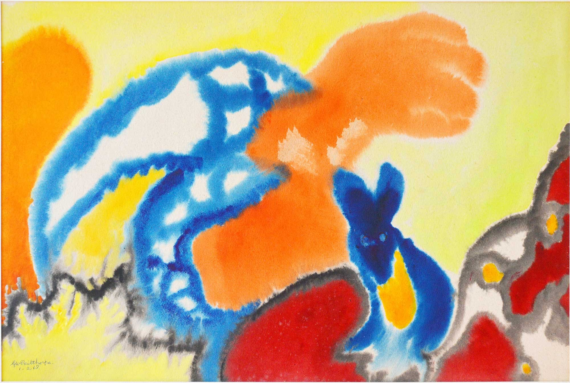 01.02.1968, 57x38cm, Untitled, Watercolour, GW Pailthorpe