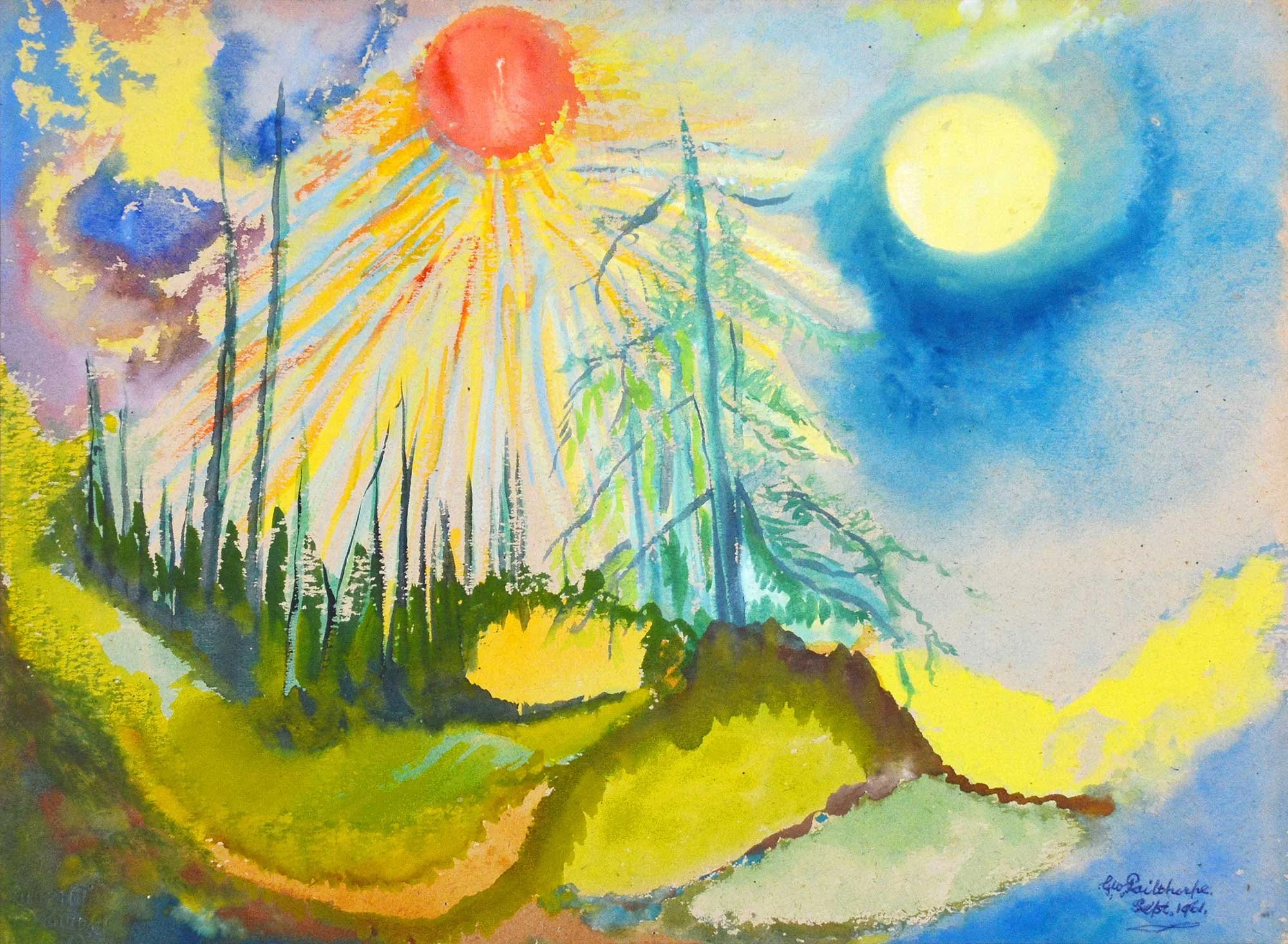 09.1961, 37x27cm, Switzerland, Watercolour, GW Pailthorpe
