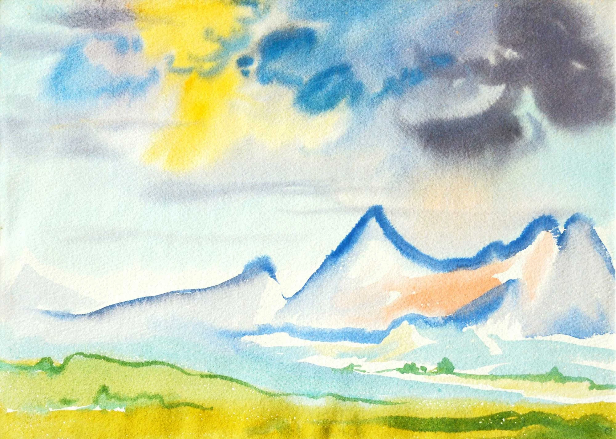 09.1961, 37x27cm, Switzerland, Watercolour, RP