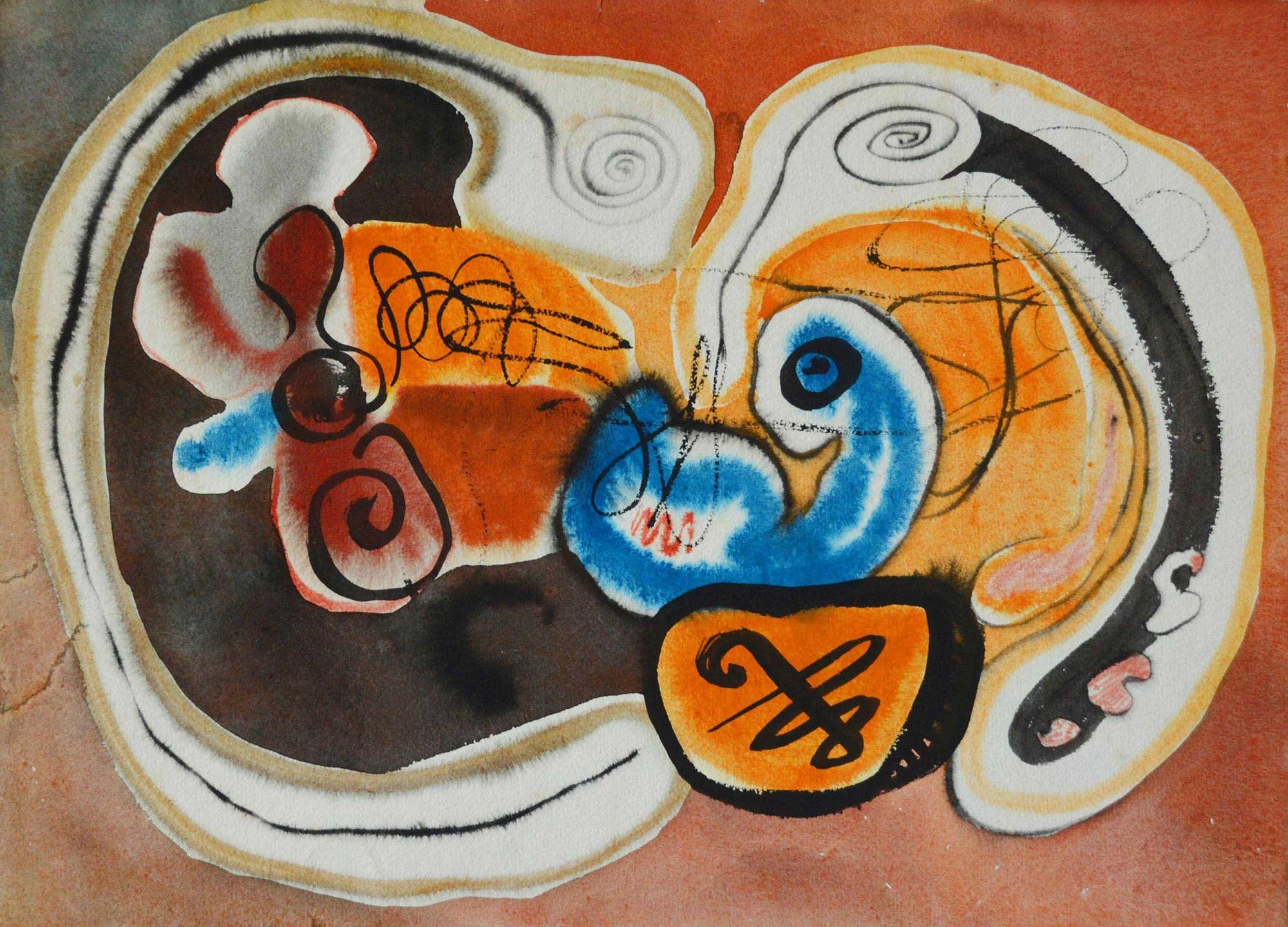 01.10.1951, 37x27cm, Mawgan Porth - Cornwall, Watercolour, RM