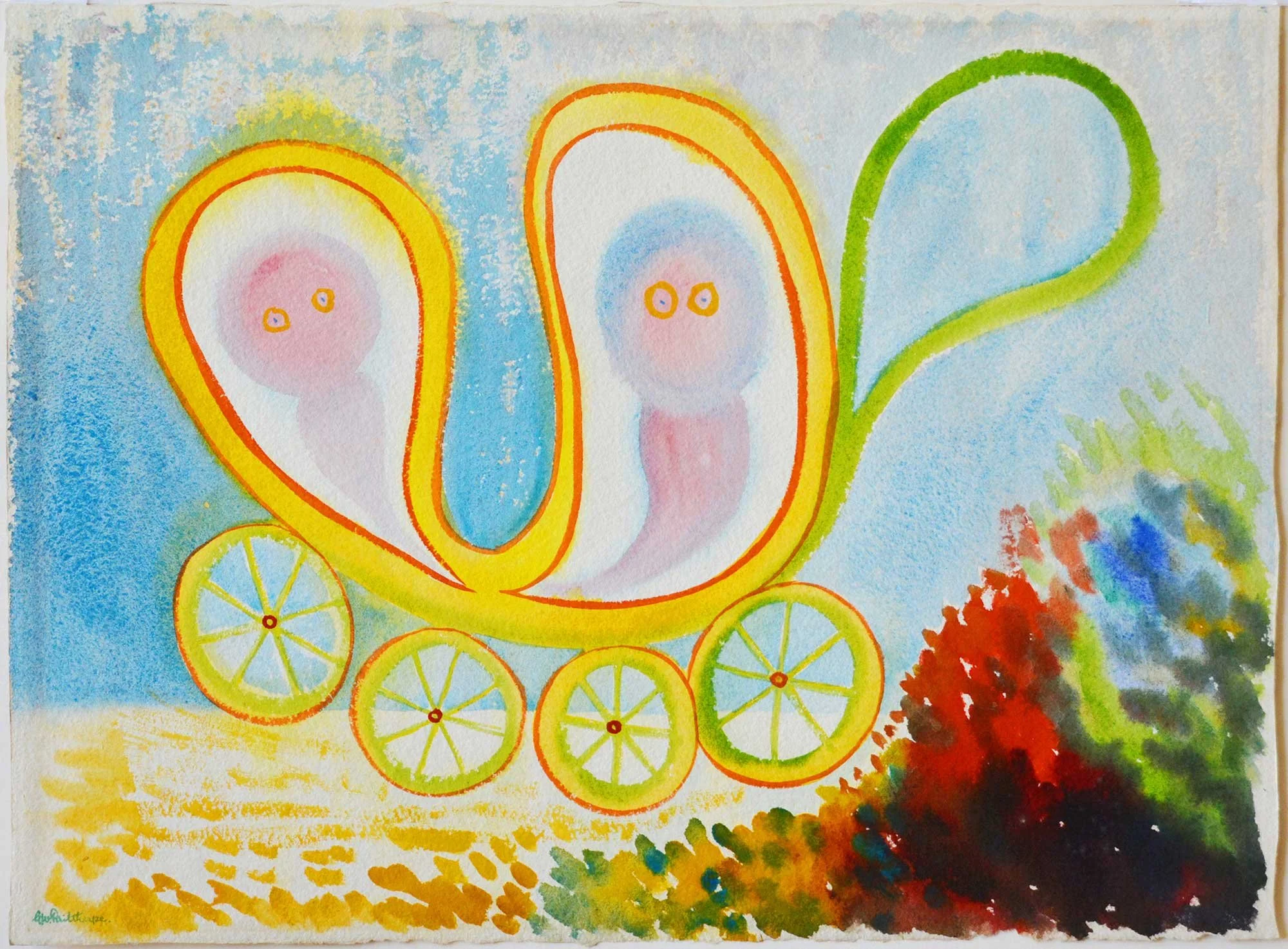 15.05.1938, 39x29cm, The Prancing Pram, Watercolour, GW Pailthorpe
