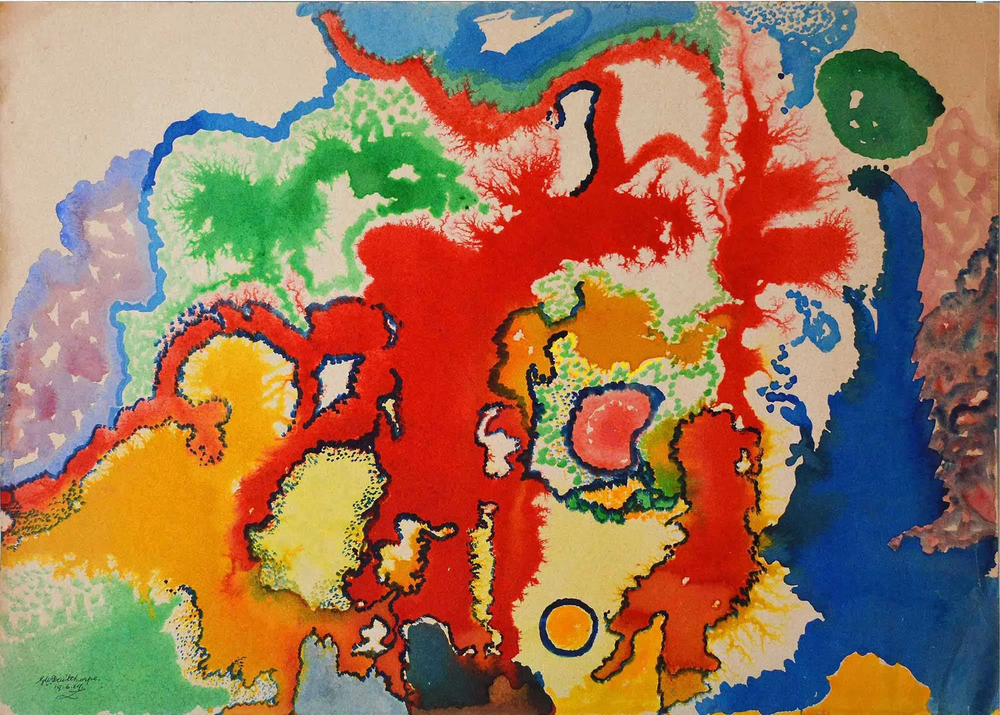 19.06.1969, 65x45cm, Untitled, Watercolour, GW Pailthorpe