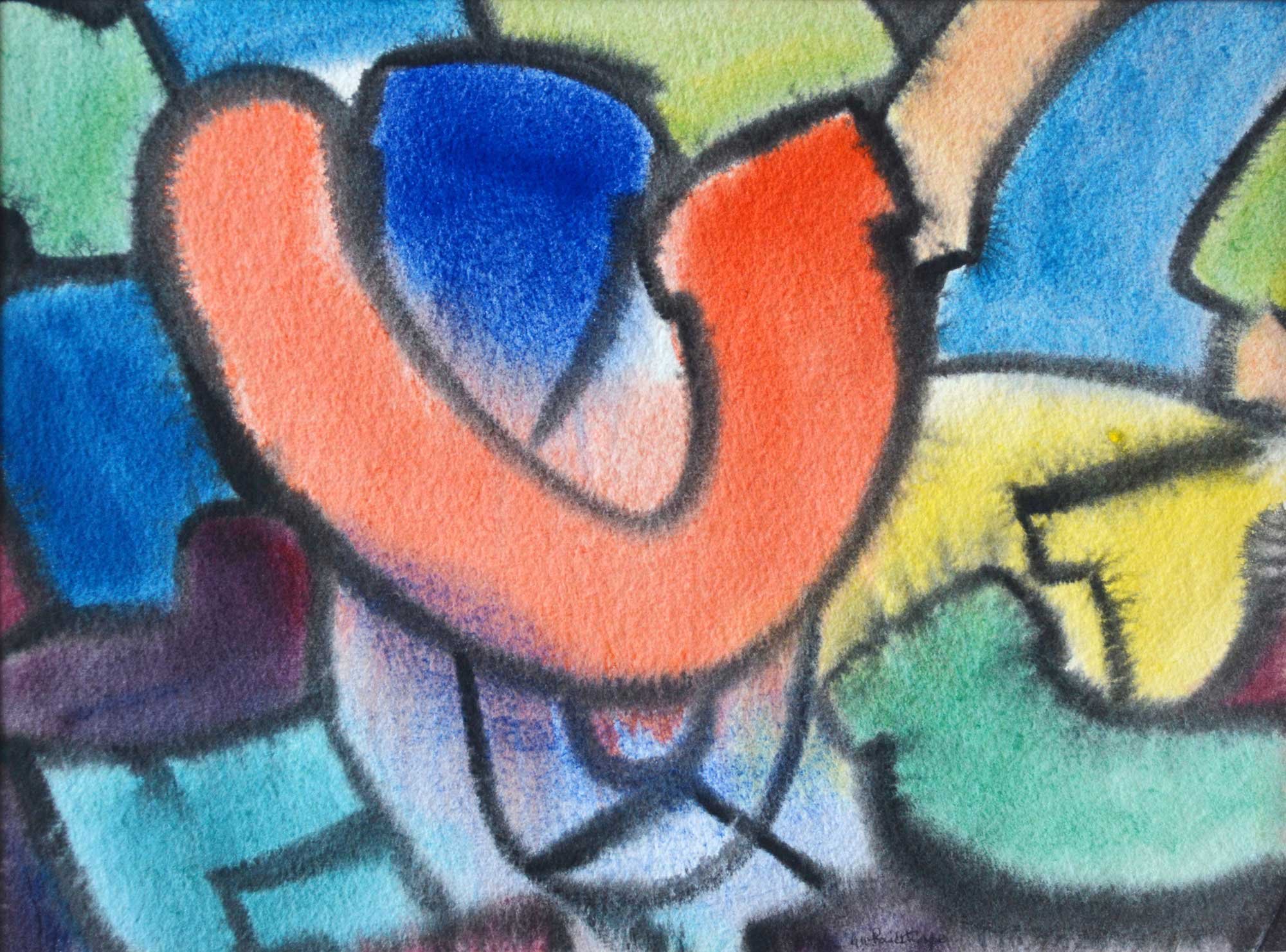 26.02.1945, 37x27cm, No8, Watercolour, GW Pailthorpe