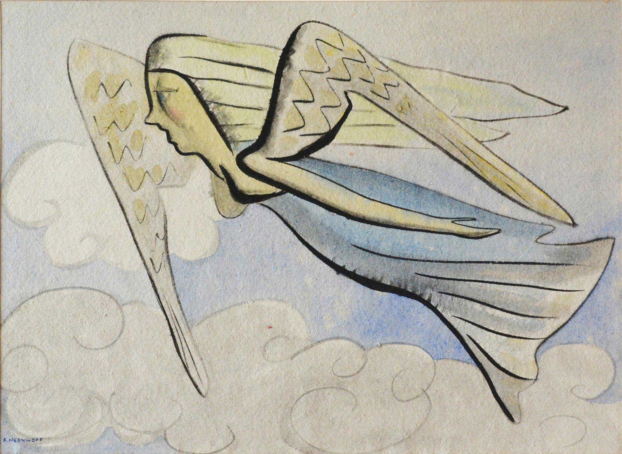 27.05.1949, 37x27cm, Untitled, Watercolour, R Mednikoff