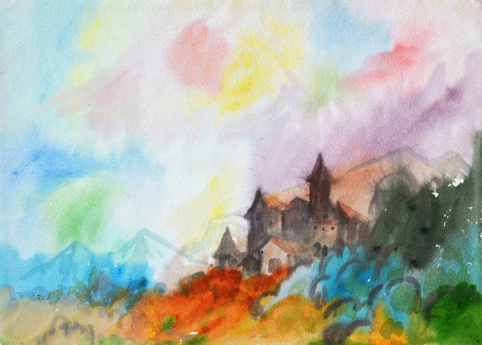 15.05.1960, 37x27cm, Switzerland, Watercolour, RP