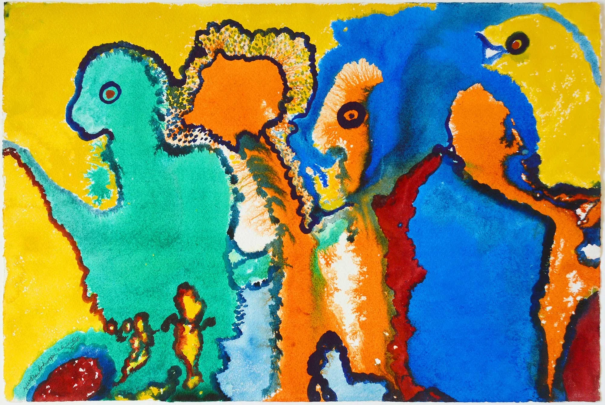 16.10.1969, 58x39cm, Untitled, Watercolour, GW Pailthorpe