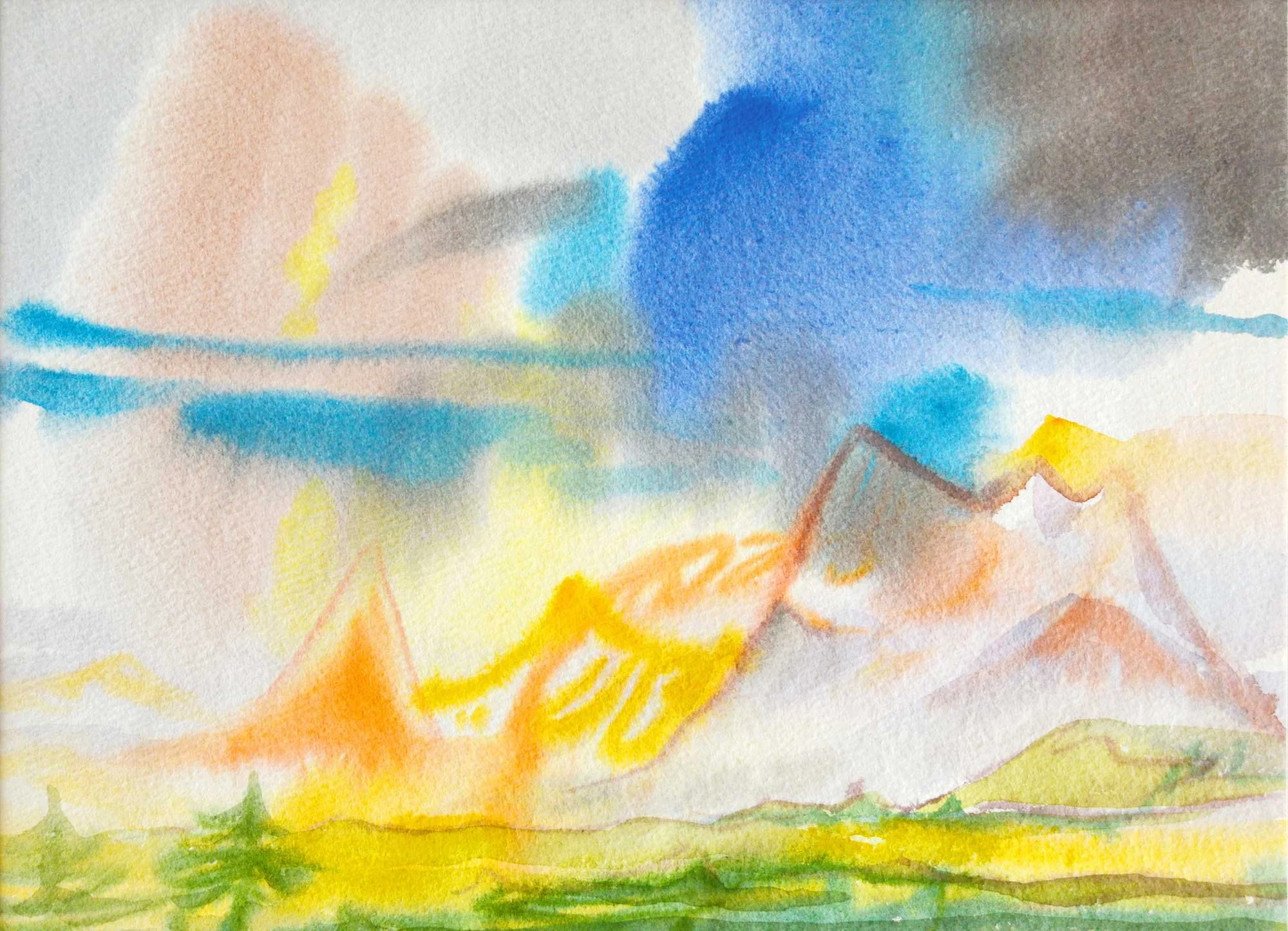 09.1962, 37x27cm, Switzerland, Watercolour, RP