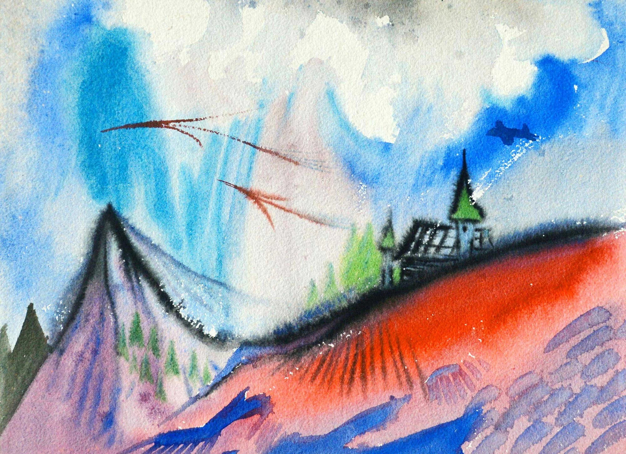 03.05.1960, 37x27cm, Switzerland, Watercolour, RP