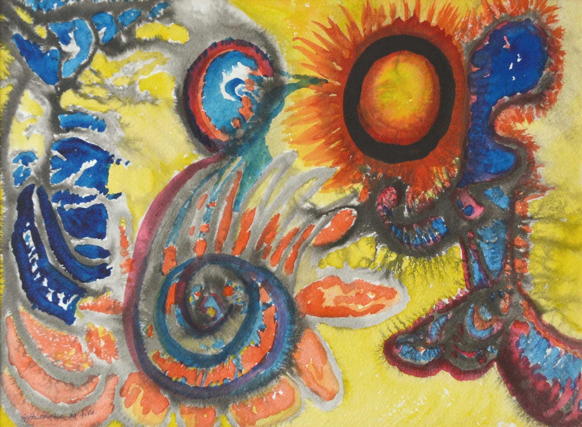 29.09.1966, 37x27cm, Untitled, Watercolour, GW Pailthorpe