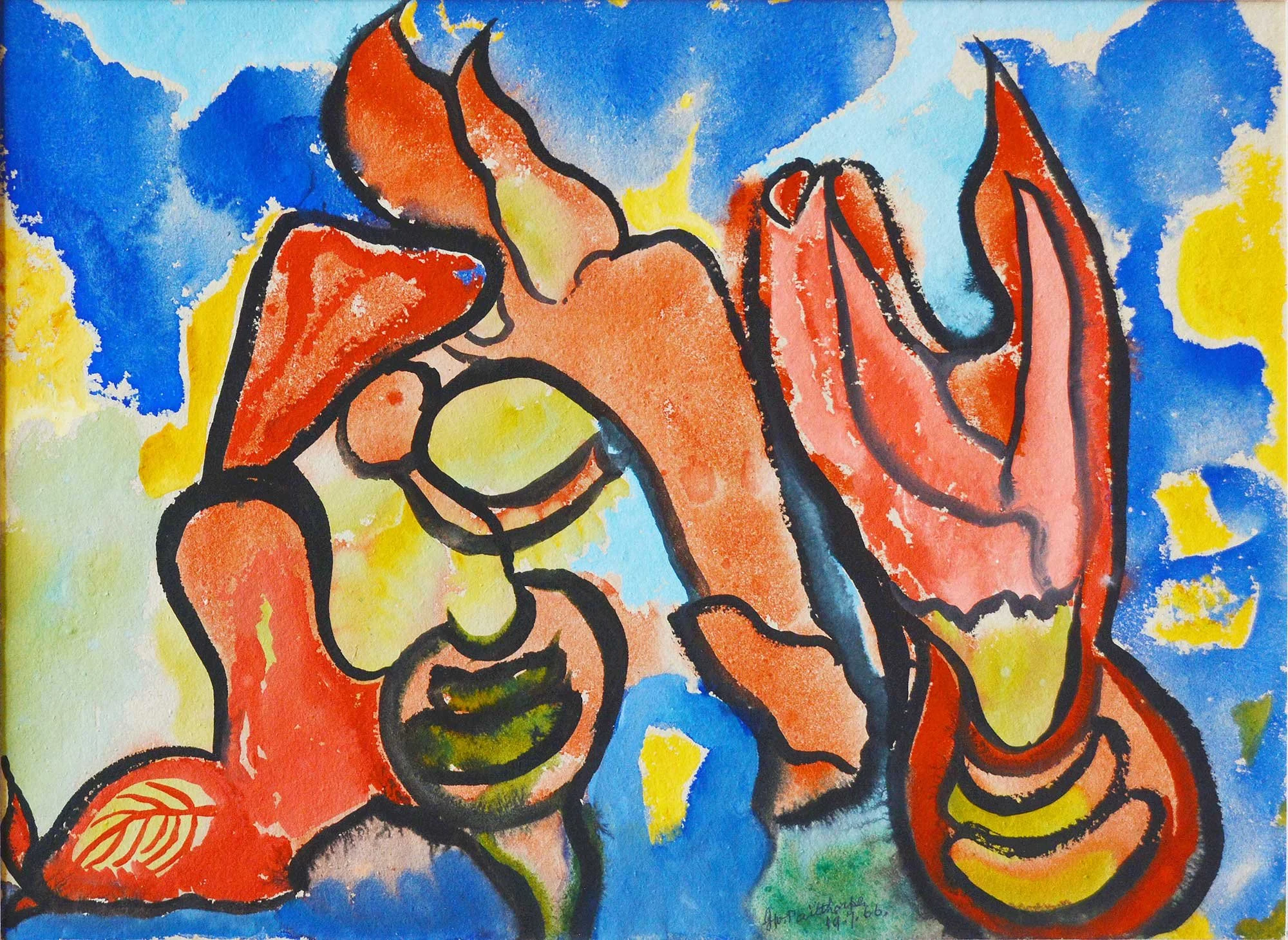 19.07.1966, 37x27cm, Untitled, Watercolour, GW Pailthorpe