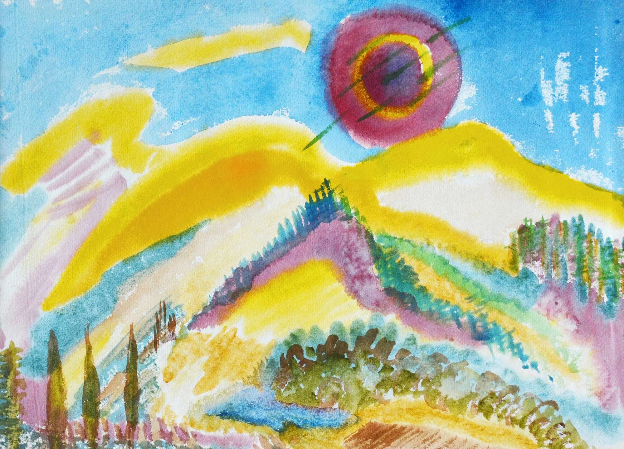 07.05.1960, 37x27cm, Untitled, Watercolour, Unsigned (Pailthorpe?)