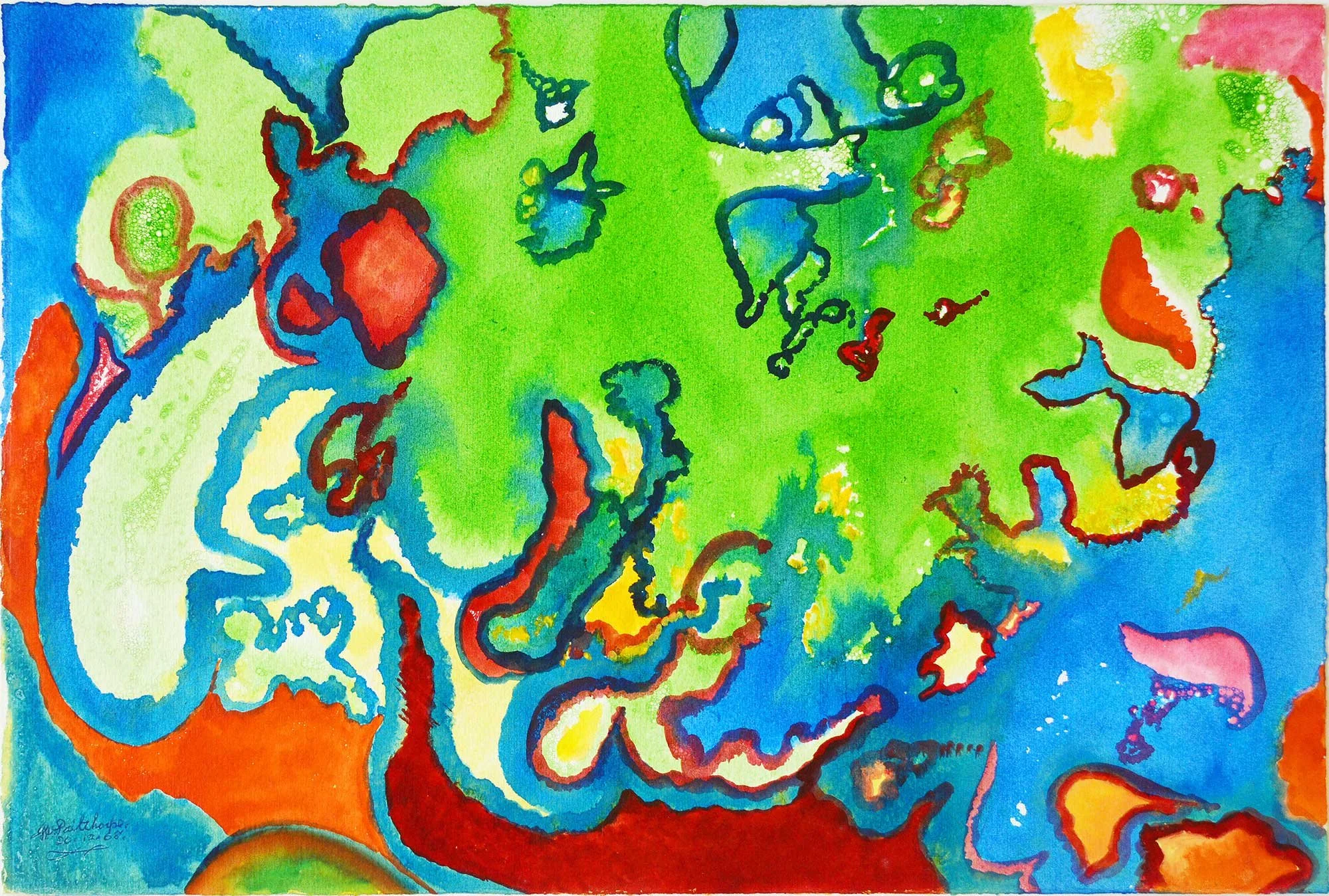20.12.1968, 57x38cm, Untitled, Watercolour, GW Pailthorpe