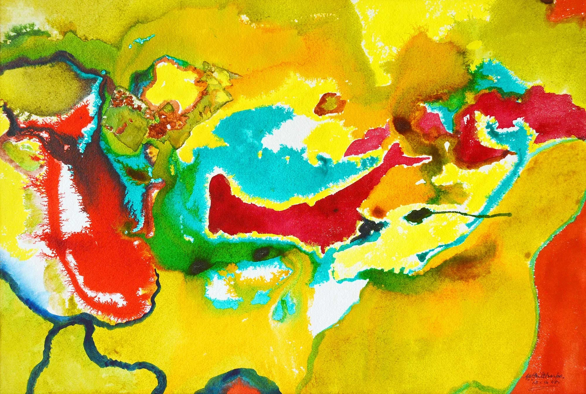 13.11.1968, 57x38cm, Untitled, Watercolour, GW Pailthorpe