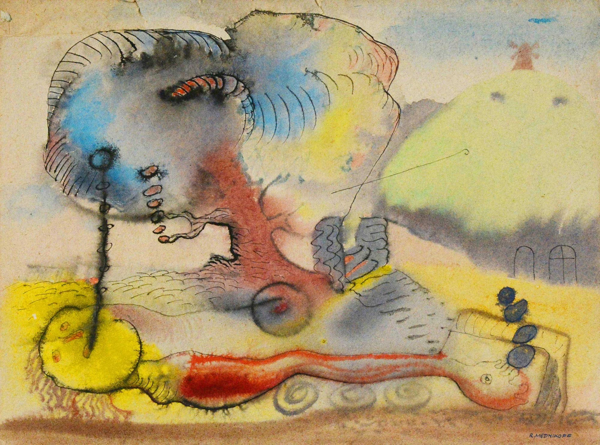23.05.1949, 37x27cm, Untitled, Watercolour, R Mednikoff