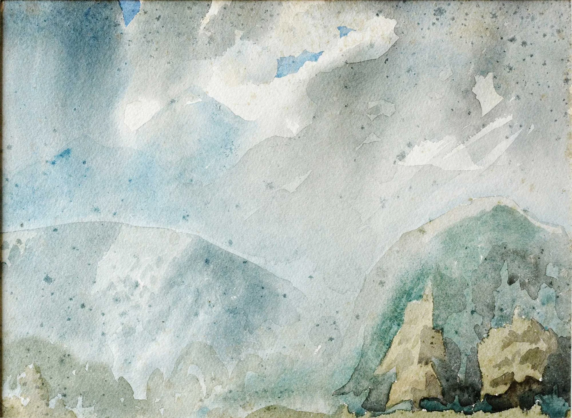 10.1963, 37x27cm. Switzerland, Watercolour, RP