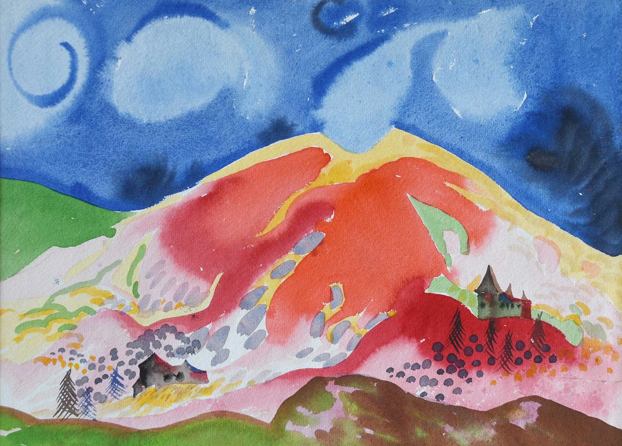 03.05.1960, 37x27cm, Switzerland, Watercolour, RP