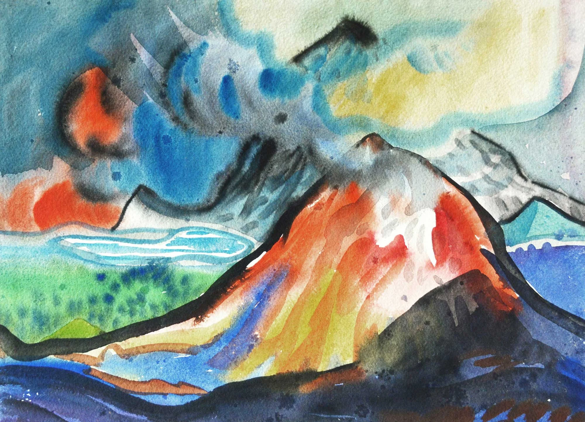 12.05.0960, 37x27cm, Switzerland, Watercolour, RP