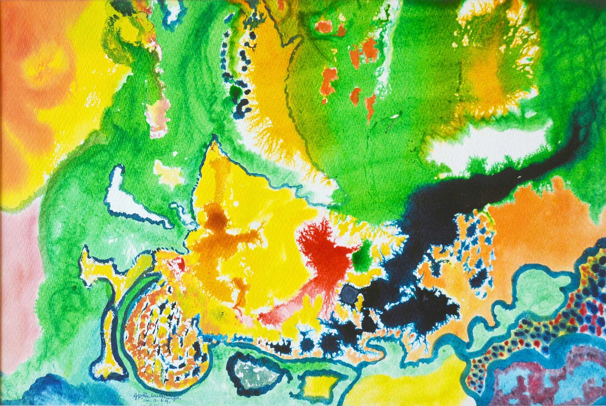 14.03.1969, 56x38cm, Untitled, Watercolour, GW Pailthorpe