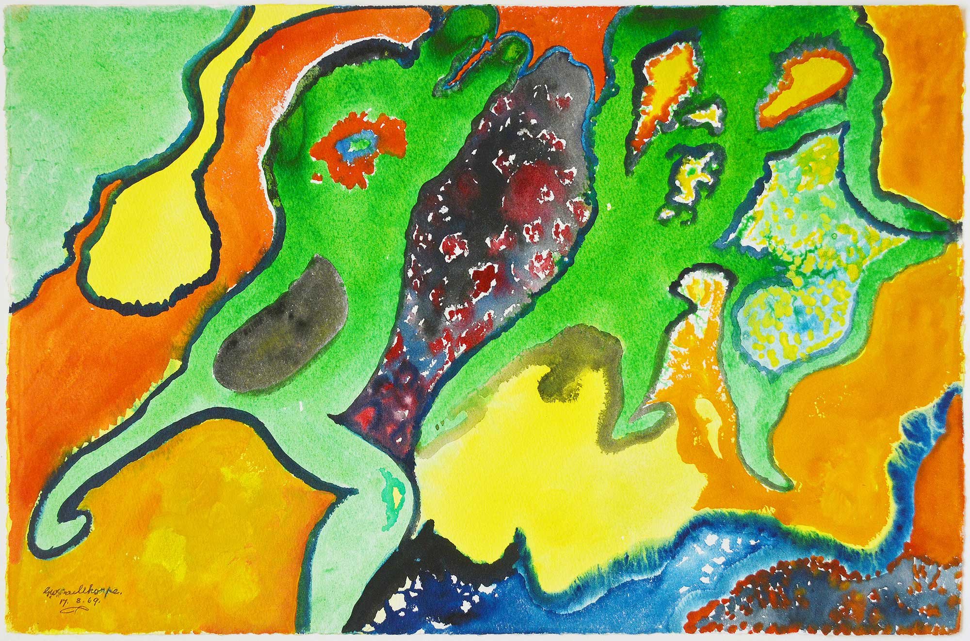 17.08.1969, 57x38cm, Untitled, Watercolour, GW Pailthorpe