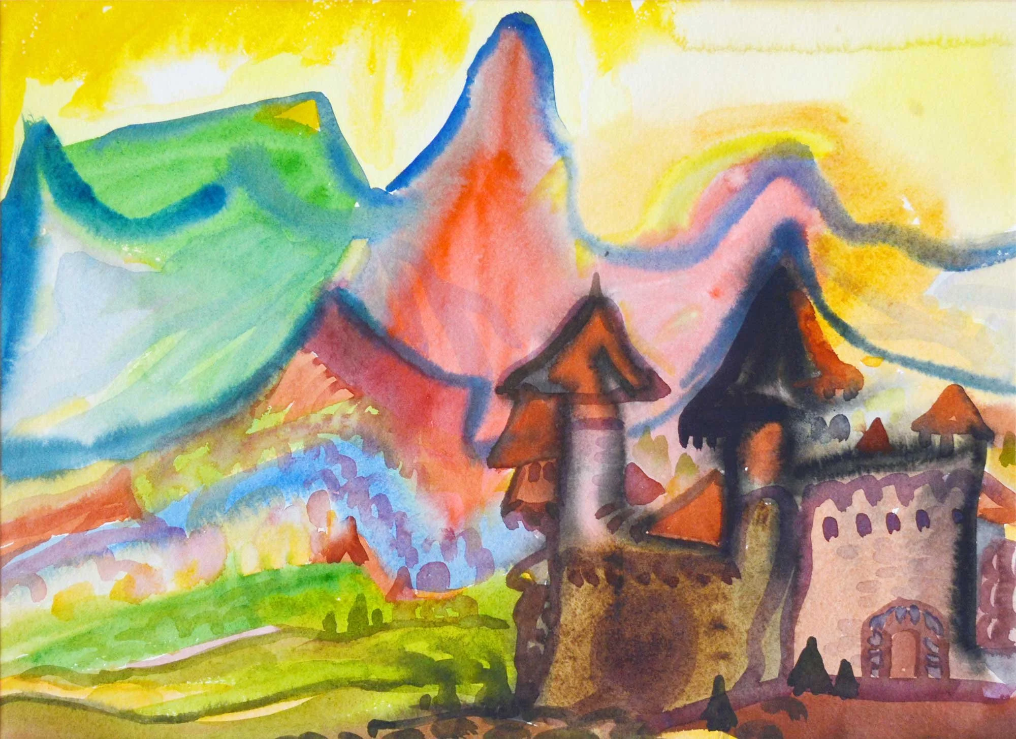 16.05.1960, 37x27cm, Switzerland, Watercolour, RP