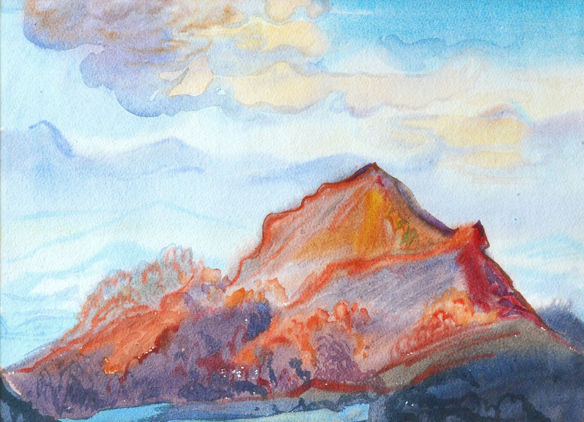 09.1961, 37x27cm, Switzerland, Watercolour, Unsigned (Pailthorpe?)