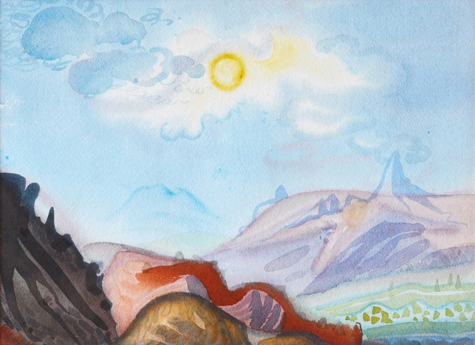 09.1961, 37x27cm, Switzerland, Watercolour, Unsigned (RP?)