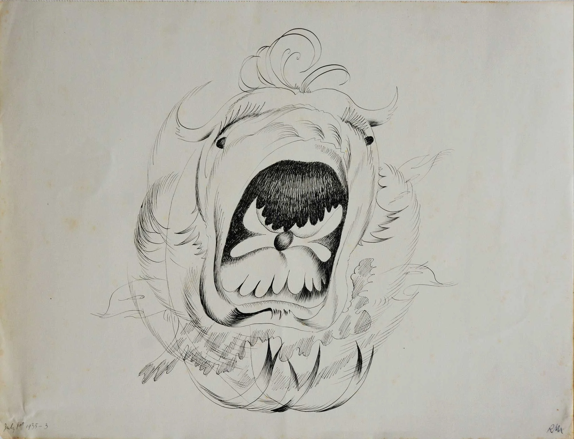 01.07.1935, 40x31cm, Untitled, Pen, RM