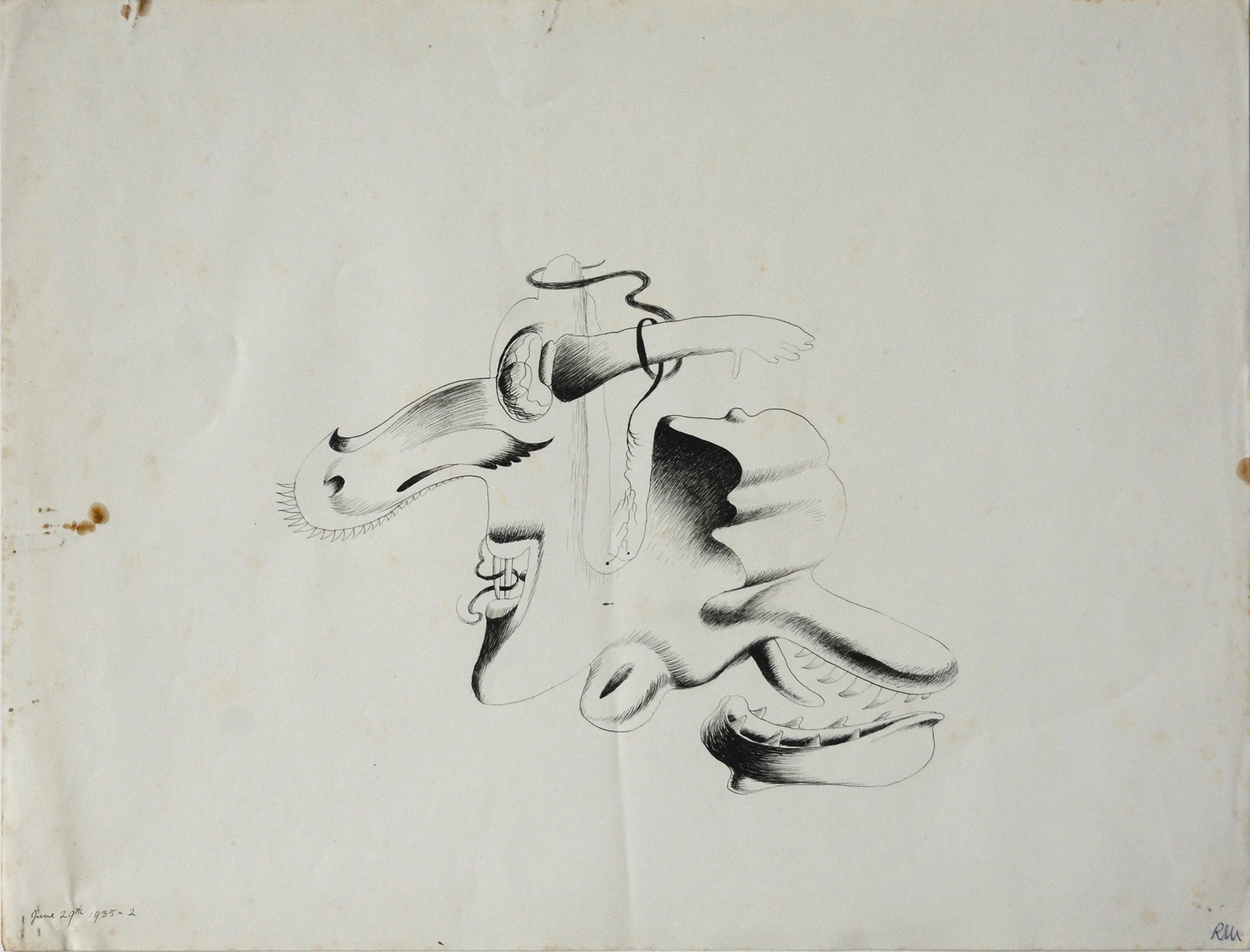 29.06.1935, 40x31cm, Untitled, Pen, RM