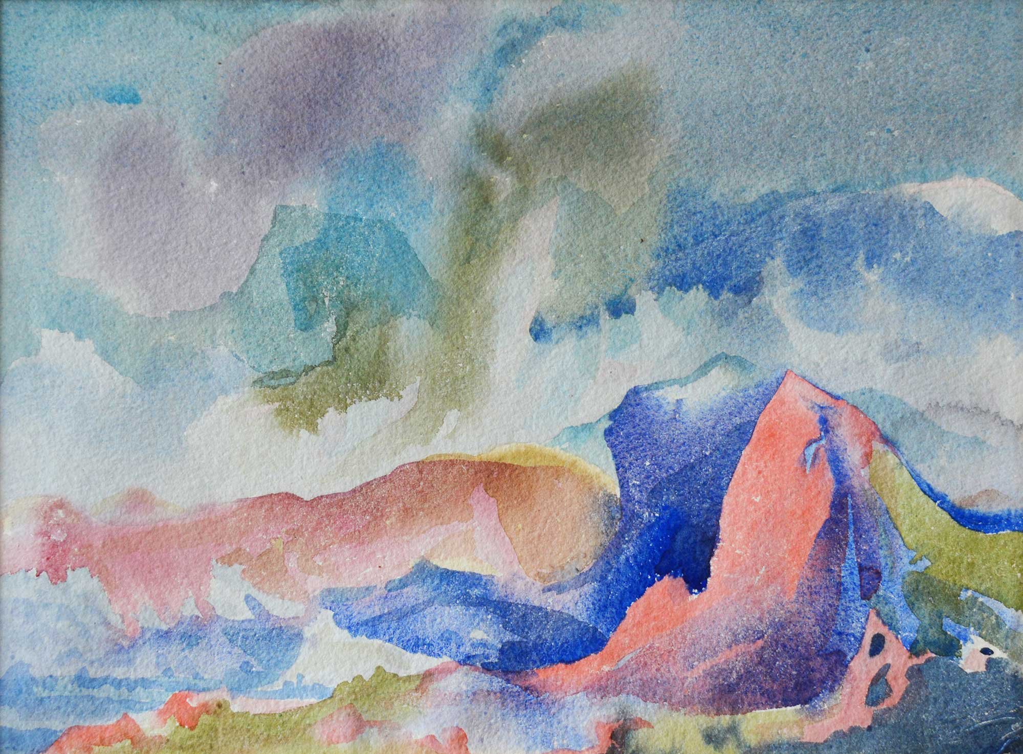 10.1963, 37x27cm, Switzerland, Watercolour, Unsigned (RP?)
