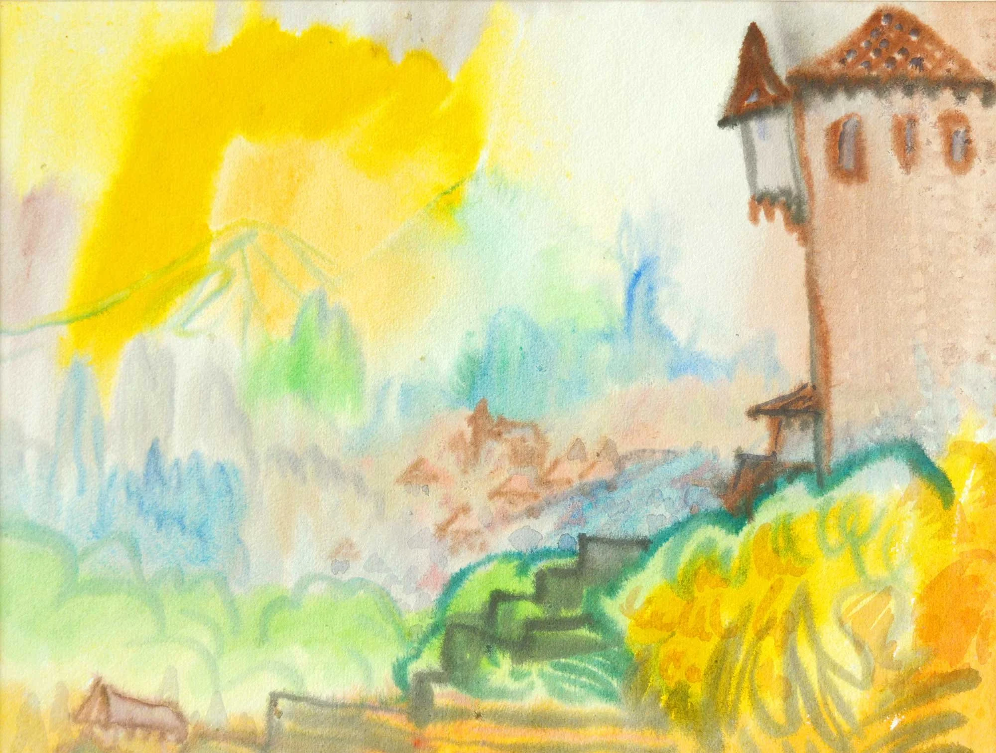 15.05.1960, 37x27cm, Switzerland, Watercolour, RP