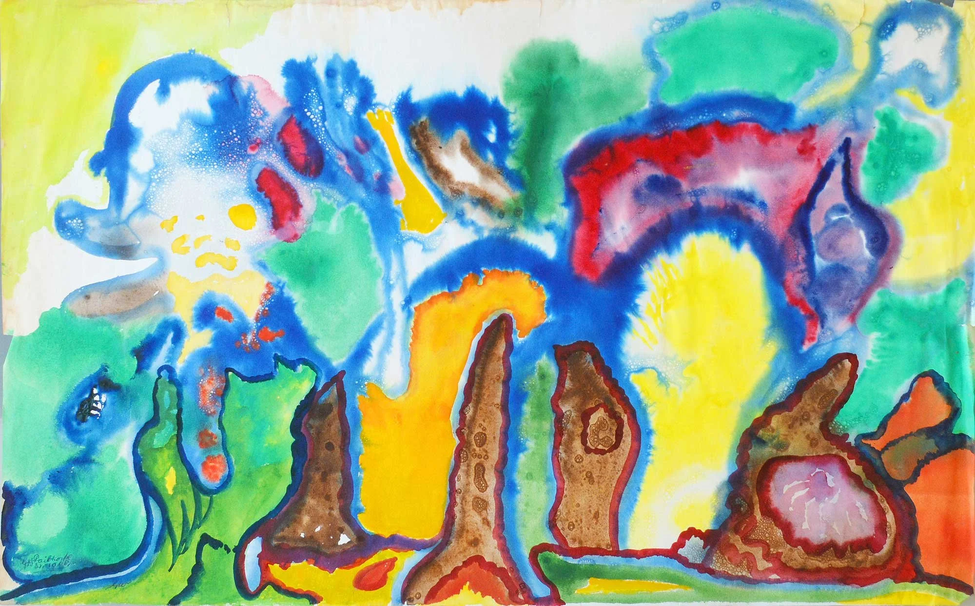 01.10.1968, 57x38cm, Untitled, Watercolour, GW Pailthorpe