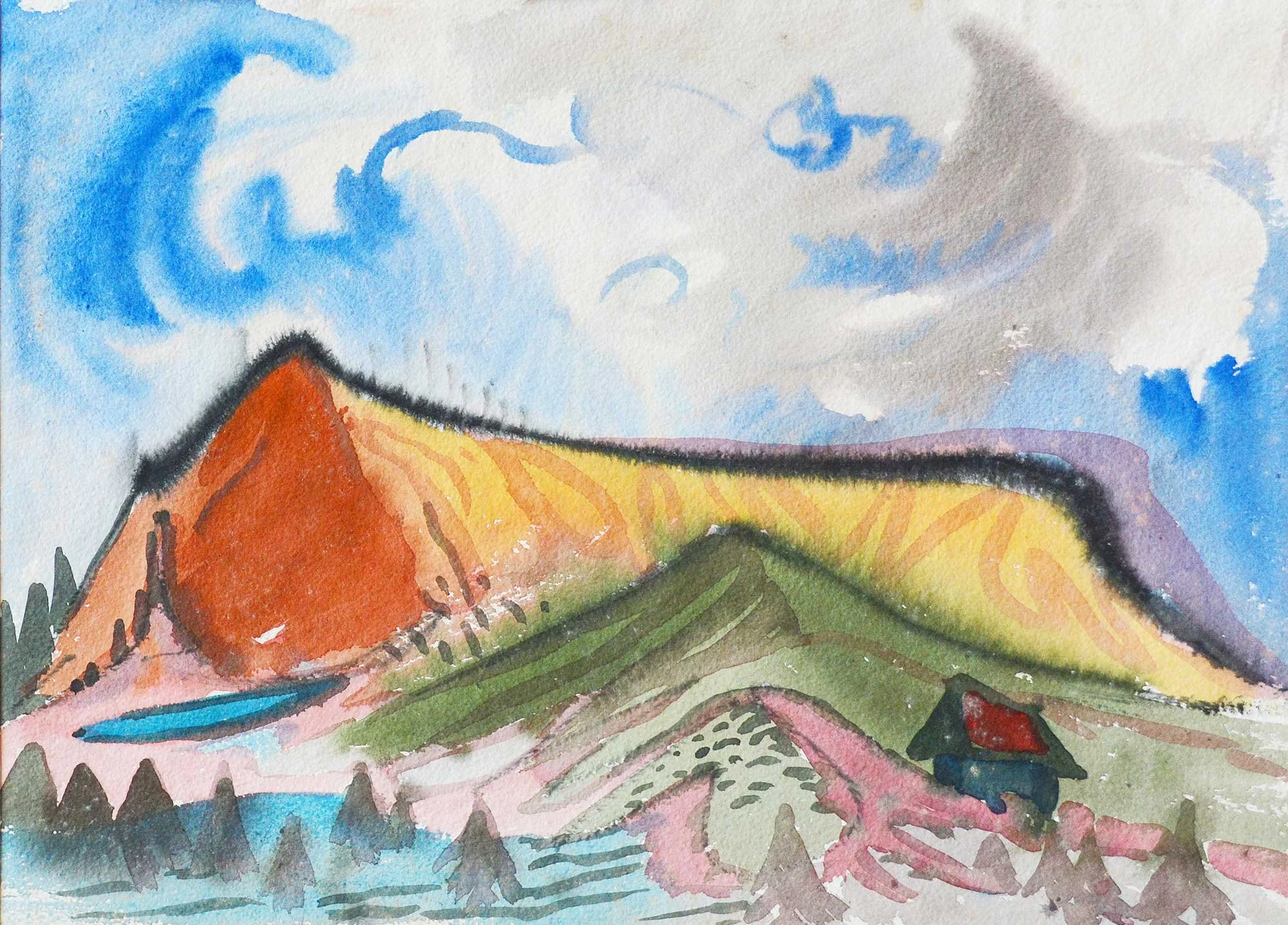 03.05.1960, 37x27cm, Untitled, Watercolour, Unsigned (RP?)