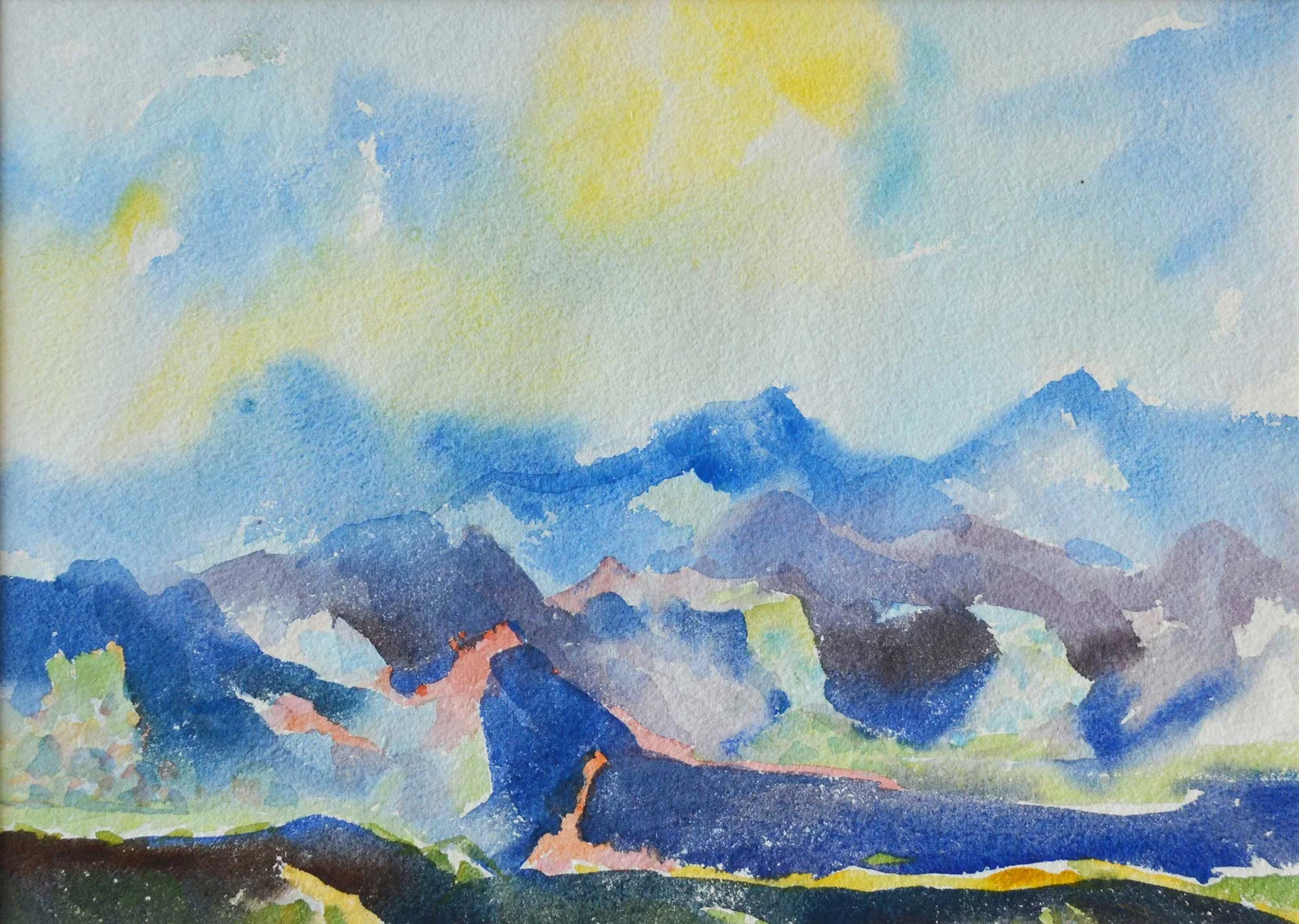 10.1963, 37x27cm, Switzerland, Watercolour, Unsigned (RP?)