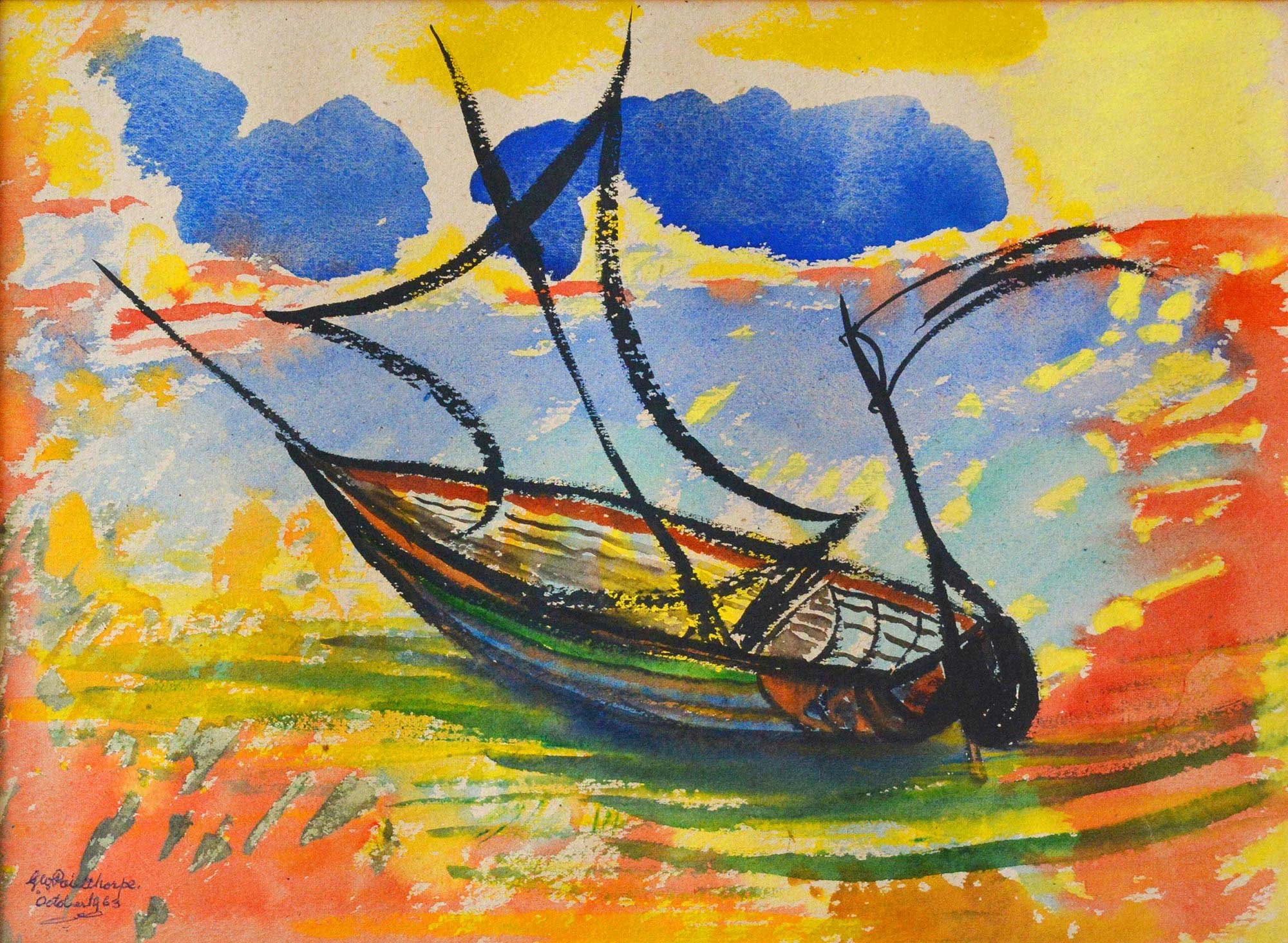 10.1963, 38x28cm, Untitled, Watercolour, GW Pailthorpe
