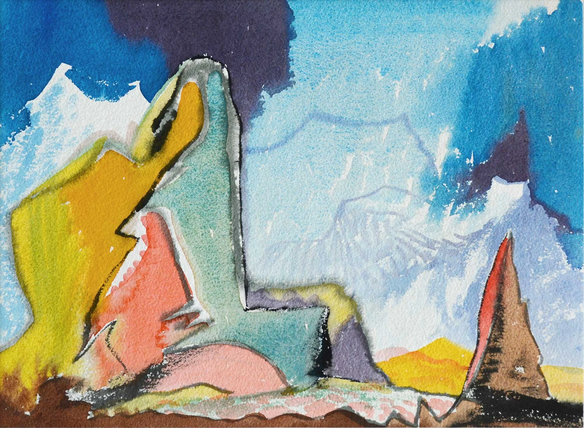 01.08.1961, 37x27cm, Switzerland, Watercolour, Unsigned (RP)