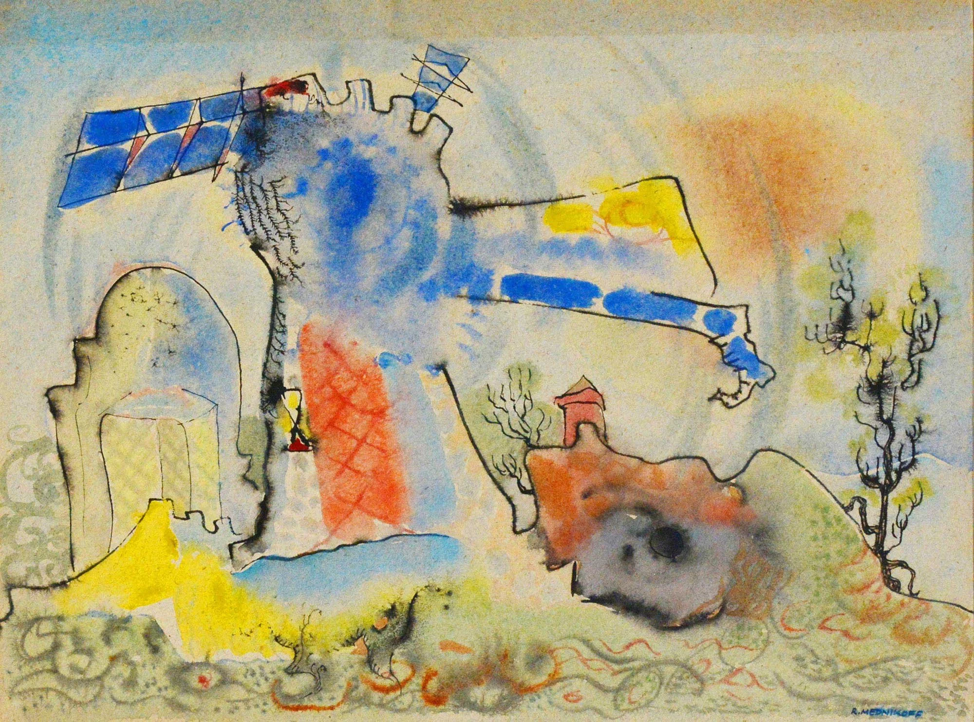 23.05.1949, 37x27cm, Untitled, Watercolour, R Mednikoff