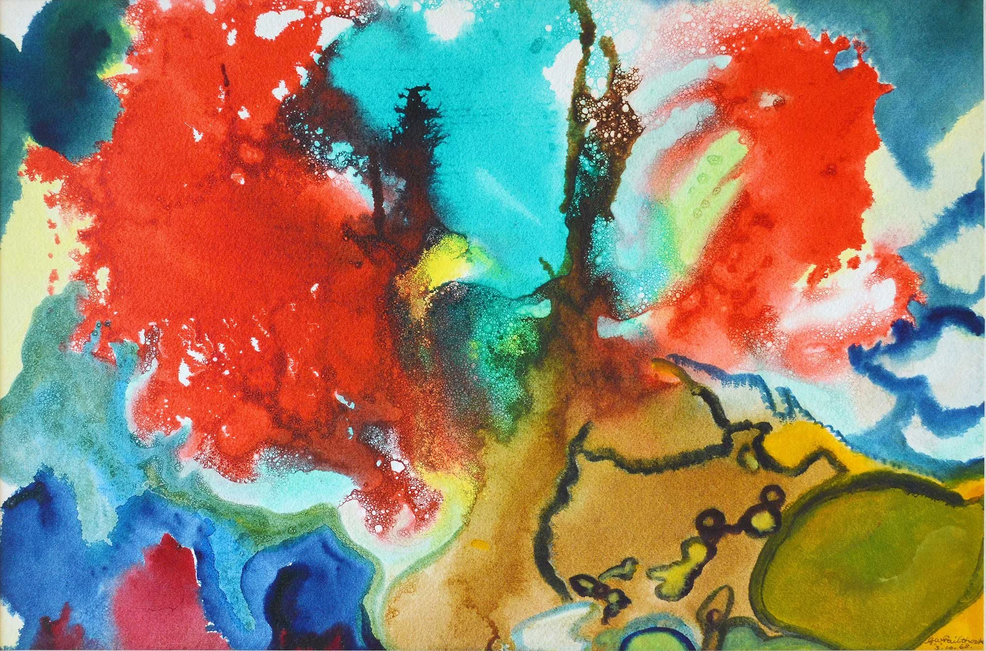 03.10.1968, 57x38cm, Untitled, Watercolour, GW Pailthorpe