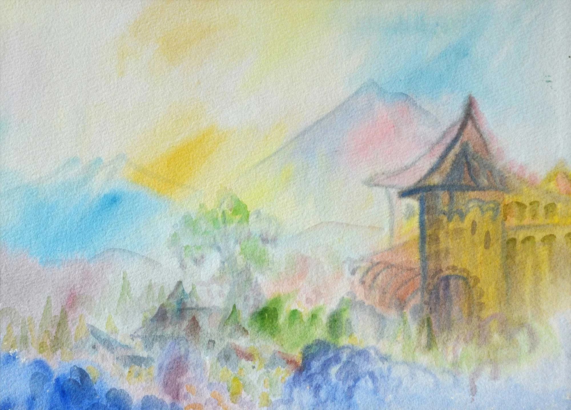 15.05.1960, 37x27cm, Switzerland, Watercolour, RP