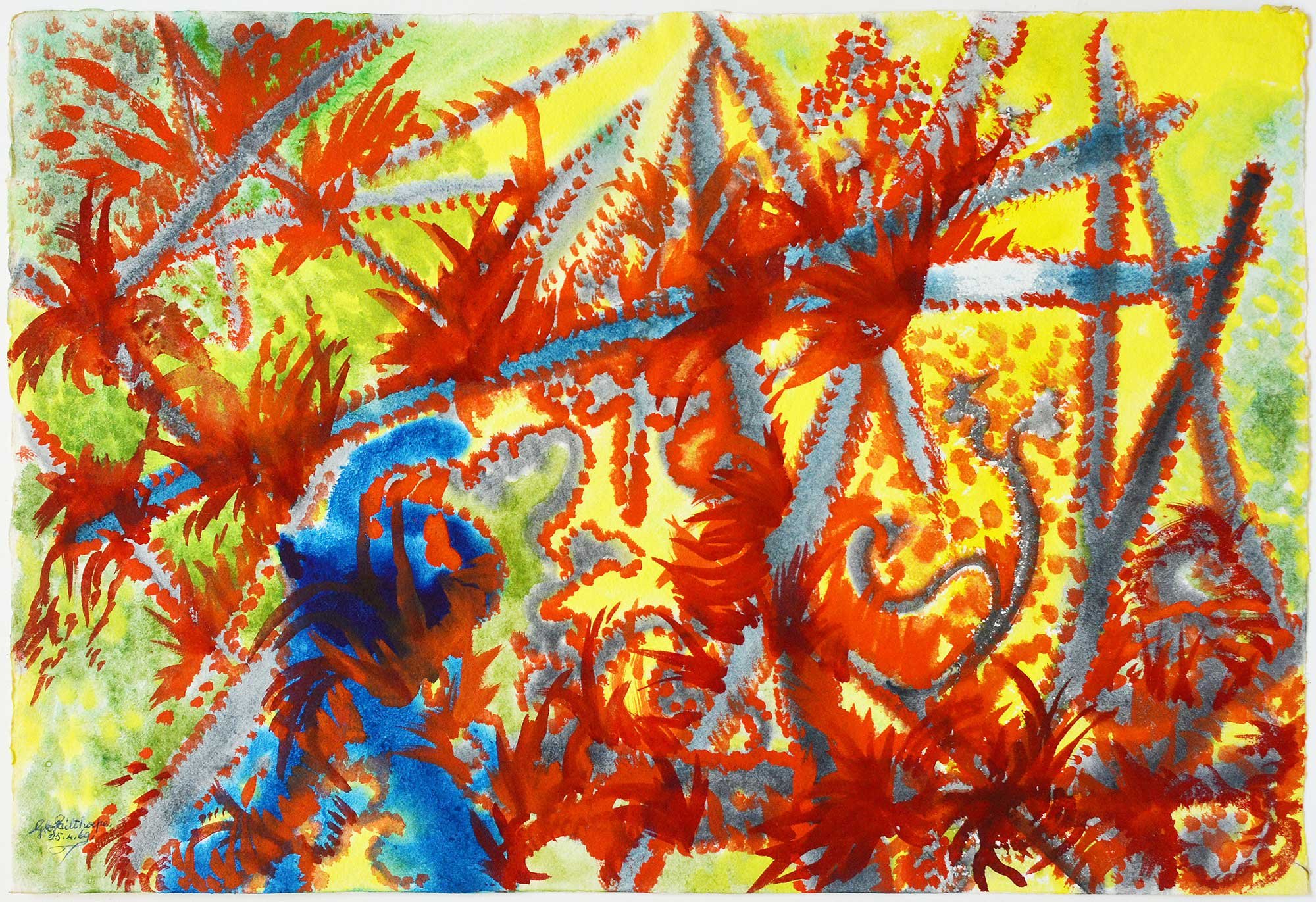 25.04.1969, 57x38cm, Untitled, Watercolour, GW Pailthorpe
