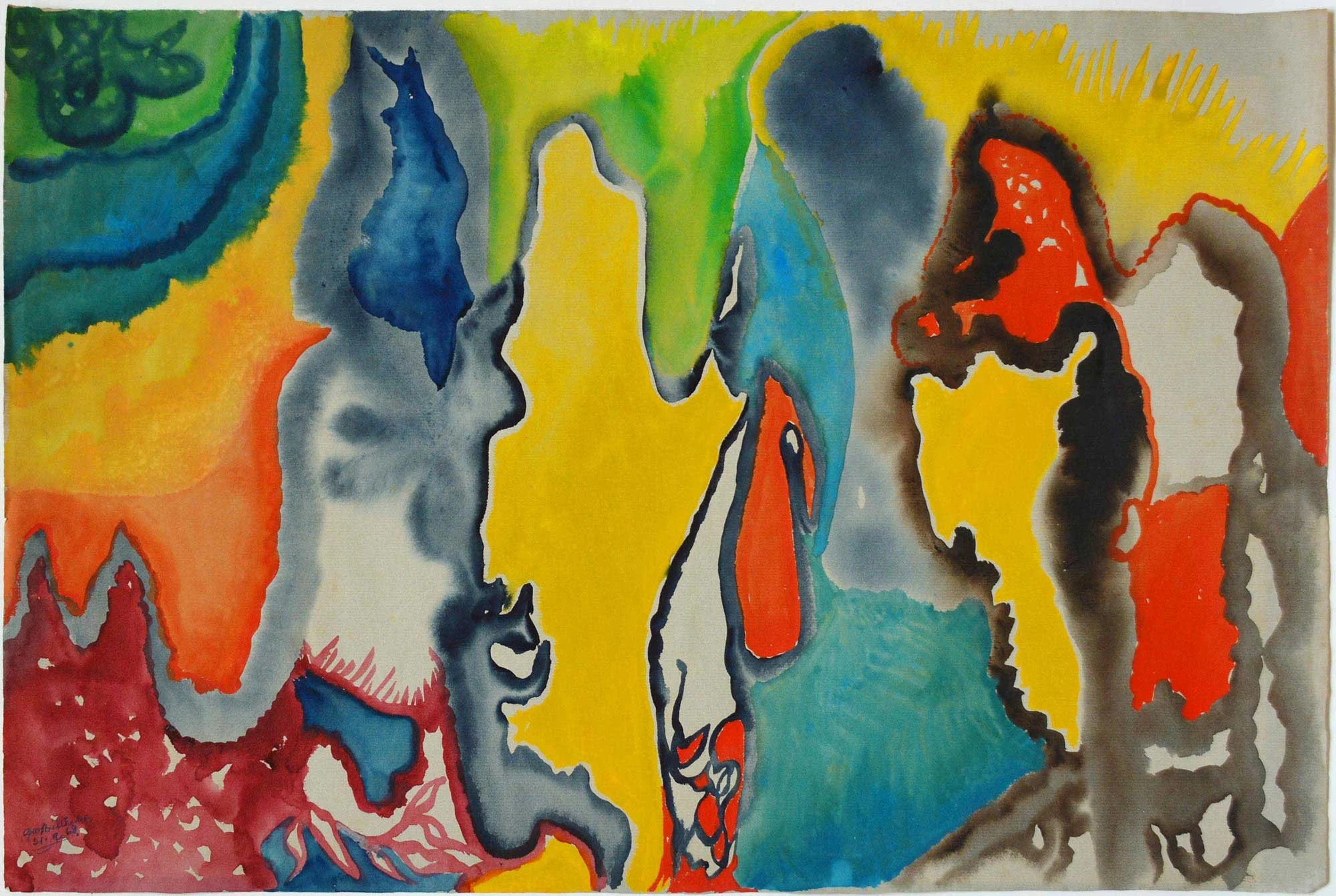 31.09.1968, 25x16cm, Untitled, Watercolour, GW Pailthorpe