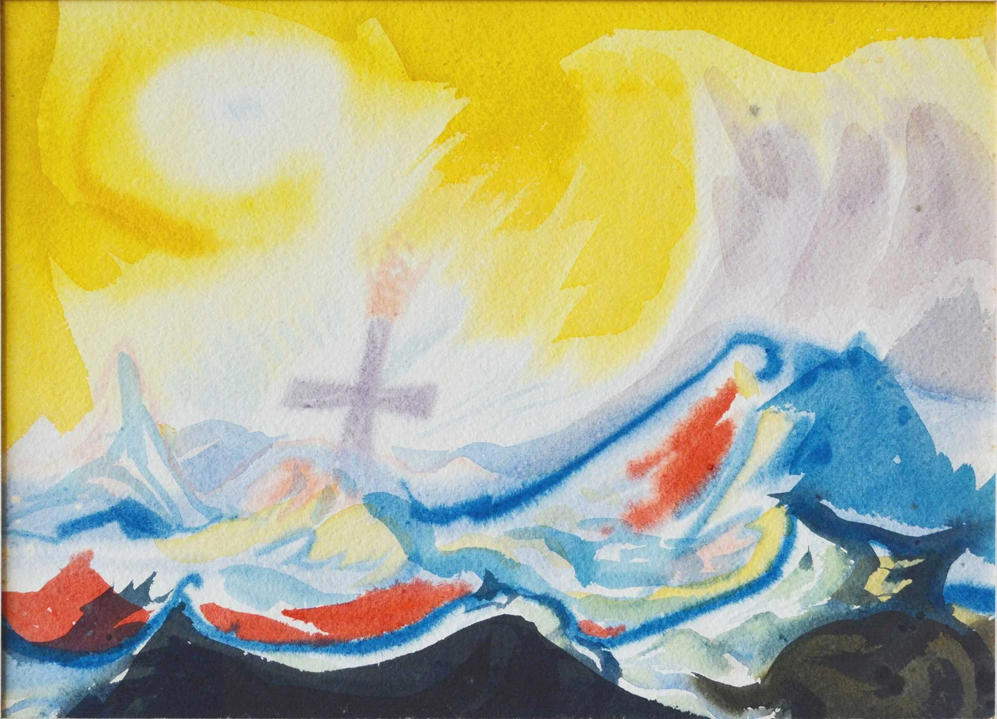 10.1963, 37x27cm, Switzerland, Watercolour, RP