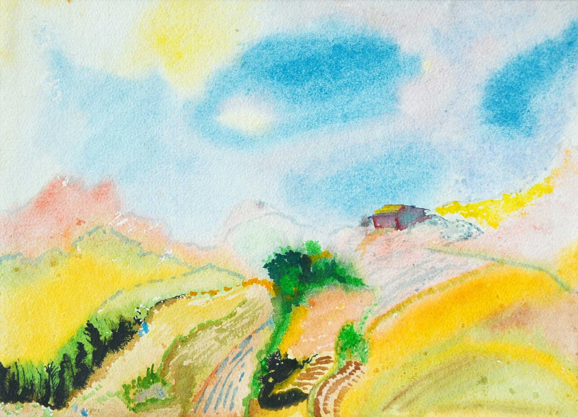 08.05.1960, 37x27cm, Switzerland, Watercolour, Unsigned (Pailthorpe?)