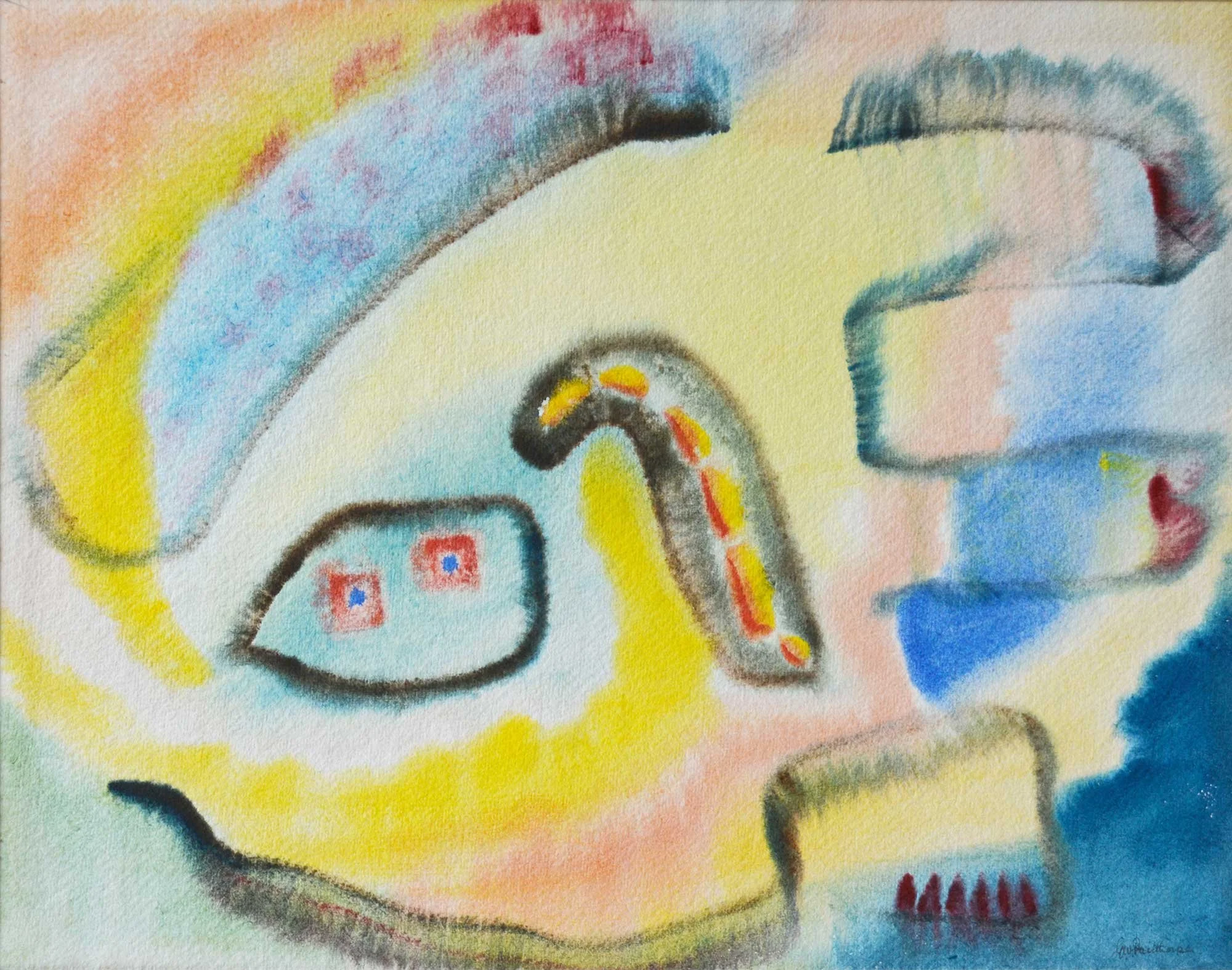 22.07.1945, 37x27cm, No7, Watercolour, 
GW Pailthorpe