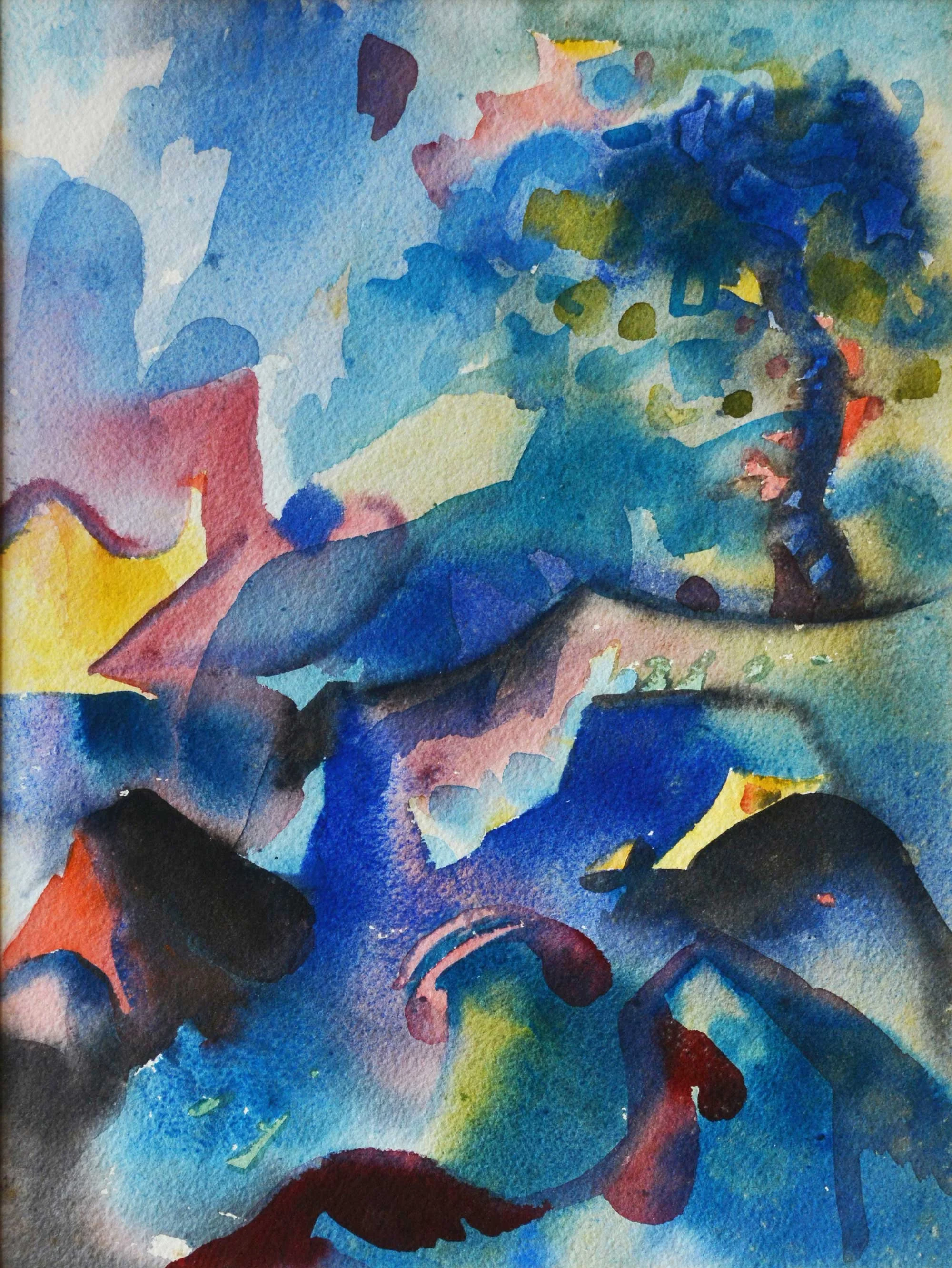 10.1963, 27x37cm, Switzerland, Watercolour, RP