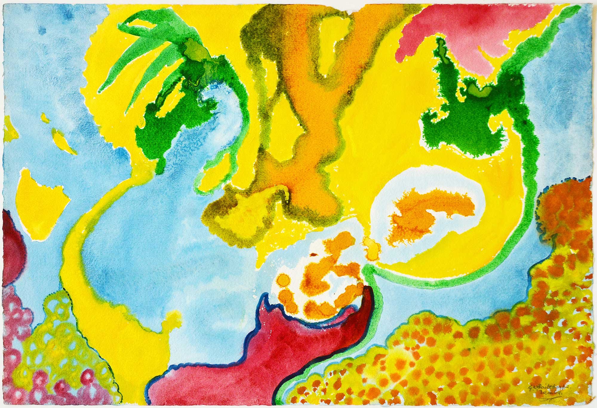 30.04.1969, 57x38cm, Untitled, Watercolour, GW Pailthorpe